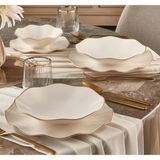UltraMint 12 Parça 4 Kişilik Gold Renk Yemek Takımı Seti - Seçenek 1