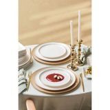 UltraMint 18 Parça Gold Bone Kahvaltı ve Yemek Takımı, Şık ve Dayanıklı Set - Seçenek 1