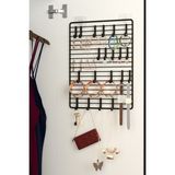 UltraMint 20 Kancalı Takı Düzenleyici, Dolap Içi Metal Stand, Kolye ve Küpe Organizer - Ahşap