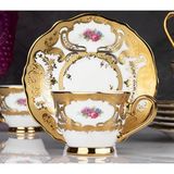 UltraMint 24K Altın Kaplama Çay ve Nescafe Fincan Takımı, Şıklık ve Zarafet Sunar - Seçenek 1