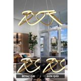 UltraMint 3 Renkli Eskitme Çilek Sarkıt Modern LED Avize - Seçenek 1 - Açık Beyaz - Gri