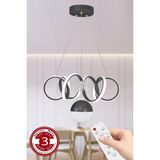 UltraMint 3 Renkli Kumandalı Siyah Kasa Dimmerli LED Avize - Seçenek 1 - Antrasit