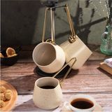 UltraMint 4 Parça Krem Cezve Seti (300-750 Ml) ve Stand ile Şık Kullanım - Seçenek 1 - Ahşap - Bej