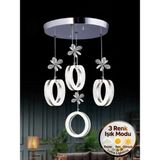 UltraMint 4'lü Gold Mozaik LED Avize, Kristal Taşlı Modern Tasarım - Seçenek 1 - Altın - Gümüş - Bakır