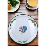 UltraMint 50 No Emaye Sini, Yemek Sunum Tepsi, Çinko Yer Sofrası, 48 cm - Ahşap - Seçenek 1