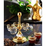UltraMint 6 Kişilik Gold Metal Cam Mırra Sunum ve Ikram Seti - Seçenek 1