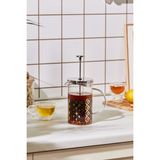 UltraMint 600 ml Cam French Press, Şık ve Dayanıklı Çay ve Kahve Demleme Aracı - Seçenek 1 - Altın