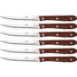 UltraMint 6'lı Gül Saplı Steak Bıçak Seti, Şık ve Dayanıklı Mutfak Araçları - Seçenek 1