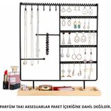 UltraMint Ahşap Tabanlı Takı Organizer Standı, Kolye, Küpe ve Bileklik Tutucu