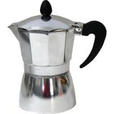 UltraMint Alüminyum 3 Cup Moka Pot, Pratik ve Şık Kahve Demleme Aracı - Seçenek 1 - Antrasit