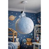 UltraMint Ay Desenli Astronot Avize - Çocuk ve Genç Odası Için Şık Tasarım - Seçenek 1 - Ahşap - Bej - Siyah