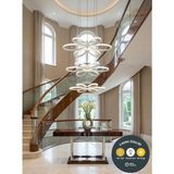 UltraMint Beyaz Kasa 60 cm Papatya Model LED Avize, Ultra Aydınlatma, Modern Tasarım - Seçenek 1 - Ahşap - Bej - Siyah