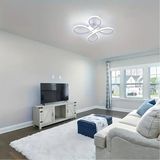 UltraMint Beyaz Papatya LED Plafonyer, Modern Tasarım, Çok Renkli, Salon ve Mutfak Için - Seçenek 1 - Ahşap - Bej - Siyah