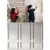UltraMint Boyanabilir 2,5 cm Duvar Çıtası Seti, 6 Parça, Dekoratif ve Şık Tasarım - Antrasit - Seçenek 1
