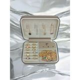 UltraMint Büyük Boy 14X21 Ahşap Takı Saklama ve Seyahat Çantası - Altın