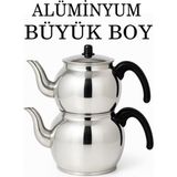 UltraMint Büyük Boy Siyah Alüminyum Küre Çaydanlık, Şık ve Dayanıklı Tasarım - Antrasit - Seçenek 1