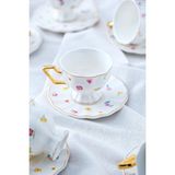 UltraMint Camila 12 Parça 6 Kişilik Porselen Çay Fincan Takımı, 175 ml - Seçenek 1