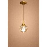 UltraMint Gold Chrome Sarkıt Cam Avize, Modern ve Şık Tasarım, Parlak ve Dayanıklı - Seçenek 1 - Altın