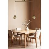 UltraMint Ikili Petite Cam Bal Rengi Metal Çubuk Avize, Restoran ve Salon Aydınlatması - Seçenek 1 - Ahşap - Bej