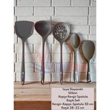 UltraMint Isıya Dayanıklı Silikon Kepçe ve Spatula Seti, 5 Parça, Pratik ve Kullanışlı - Seçenek 1