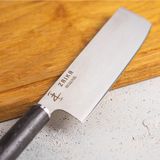 UltraMint Japon Tasarım Nakiri Sebze Doğrama Bıçağı, 16 Cm, Paslanmaz Çelik - Akçaağaç - Seçenek 1
