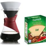 UltraMint Kafiltro Chemex Bloom And Flow Filtre Kahve Sürahisi, 2-5 Fincan Demleme - Ahşap - Seçenek 1