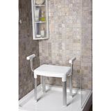 UltraMint Konforlu ve Dayanıklı Yaşlılar Için Ergonomik Banyo Sandalyesi - Ahşap - Bej - Siyah