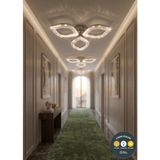 UltraMint Kristal Damla LED Avize 3’lü Krom Renkli, Salon, Mutfak, Antre ve Çocuk Odası - Seçenek 1 - Altın - Gümüş - Bakır