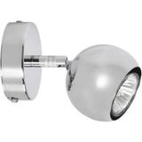 UltraMint Krom Spot Tekli Küre Ram LED Gün Işığı Aplik Duvar Lambası - Seçenek 1 - Ahşap