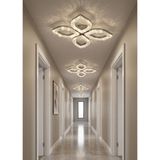 UltraMint Kumandalı Kristal Damla 4’lü Krom LED Avize, Çok Renkli, Şık ve Modern - Seçenek 1 - Altın - Gümüş - Bakır