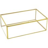 UltraMint Maxi Xl Gold Nişan Yüzük ve Makyaj Organizer Cam Kutu - Altın