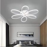 UltraMint Minimal Papatya Model LED Tavan Lambası, Modern Dekoratif Aydınlatma - Seçenek 1 - Ahşap - Bej - Siyah