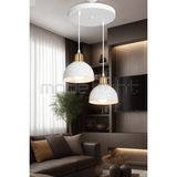 UltraMint Modern 2'li Aydınlatma Seti, Salon, Çocuk Odası, Yemek ve Yatak Odası Için - Seçenek 1 - Ahşap - Bej - Siyah
