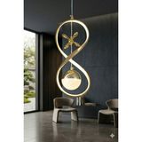 UltraMint Modern 3 Renk Ledli Gold Kaplama Sarkıt Avize, Şık ve Şık Tasarım - Seçenek 1 - Altın