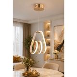 UltraMint Modern 3 Renk Yanabilen Gold LED Sarkıt Avize, Şık Salon Dekoru Için Ideal - Seçenek 1 - Altın