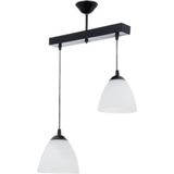 UltraMint Modern 30 cm Opal Camlı Ikili Avize, Şık ve Zarif Aydınlatma Sağlar - Seçenek 1 - Ahşap