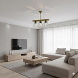 UltraMint Modern 3'lü Kristal Taşlı Gold Avize ile Şıklığa Davet - Seçenek 1 - Altın