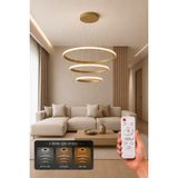 UltraMint Modern 3’lü LED Sarkıt Avize, 3 Renkli Kumandalı, Şık ve Şık Aydınlatma - Seçenek 1 - Açık Beyaz - Gri