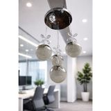 UltraMint Modern 4 Lü Şeker Top Sarkıt LED Avize, 3 Renk Seçenekli Krom Tasarım - Seçenek 1 - Altın - Gümüş - Bakır