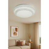 UltraMint Modern 42 cm Büyük Boy Plafonyer LED Avize, 3 Renk Seçeneği - Seçenek 1 - Ahşap - Bej - Siyah