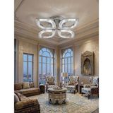 UltraMint Modern 4'lü Kristal LED Avize, Renk Modu, Salon, Mutfak, Yatak, Çocuk Odası - Seçenek 1 - Altın - Gümüş - Bakır
