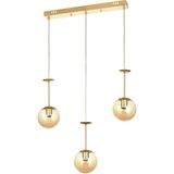UltraMint Modern Altı Adet Bal Camlı Sarkıt Avize, Gold Kaplama, Şık Tasarım - Seçenek 1 - Altın