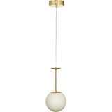 UltraMint Modern Beyaz Camlı Avize, Gold Kaplama, Şık Salon Oturma Odası Aydınlatması - Seçenek 1 - Altın