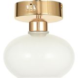 UltraMint Modern Beyaz Camlı Plafonyer, Gold Kaplama, Salon ve Oturma Odası Için - Seçenek 1 - Altın