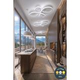 UltraMint Modern Beyaz LED Plafonyer, Salon, Oturma Odası ve Antre Için, 3 Renk Seçeneği - Seçenek 1 - Ahşap - Bej - Siyah