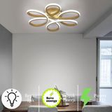 UltraMint Modern Beyaz LED Tavana Armatür, Salon, Mutfak ve Yatak Odası Işıklandırması - Seçenek 1 - Altın