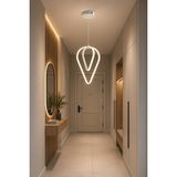 UltraMint Modern Beyaz Ledli Avize, Şık ve Dekoratif Tavan Aydınlatması - Seçenek 1 - Ahşap - Ceviz