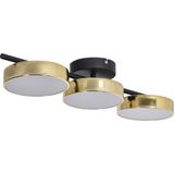 UltraMint Modern Beyaz Ledli Parlak Gold 3'lü Avize, Şık ve Şeffaf Tasarım - Seçenek 1 - Altın