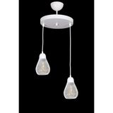 UltraMint Modern Beyaz Tel Avize, Salon, Yatak Odası, Çocuk Odası Için 2'li Set - Seçenek 1 - Ahşap - Bej - Siyah