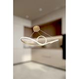 UltraMint Modern Eskitme Gold Papyon Modeli, 3 Renkli LED Avize, Şık ve Zarif Tasarım - Seçenek 1 - Altın